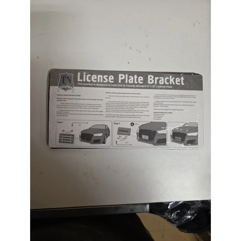 Trucknets Incorporated  License Plate Hanger Bumper Mount Bracket With Hardware‎